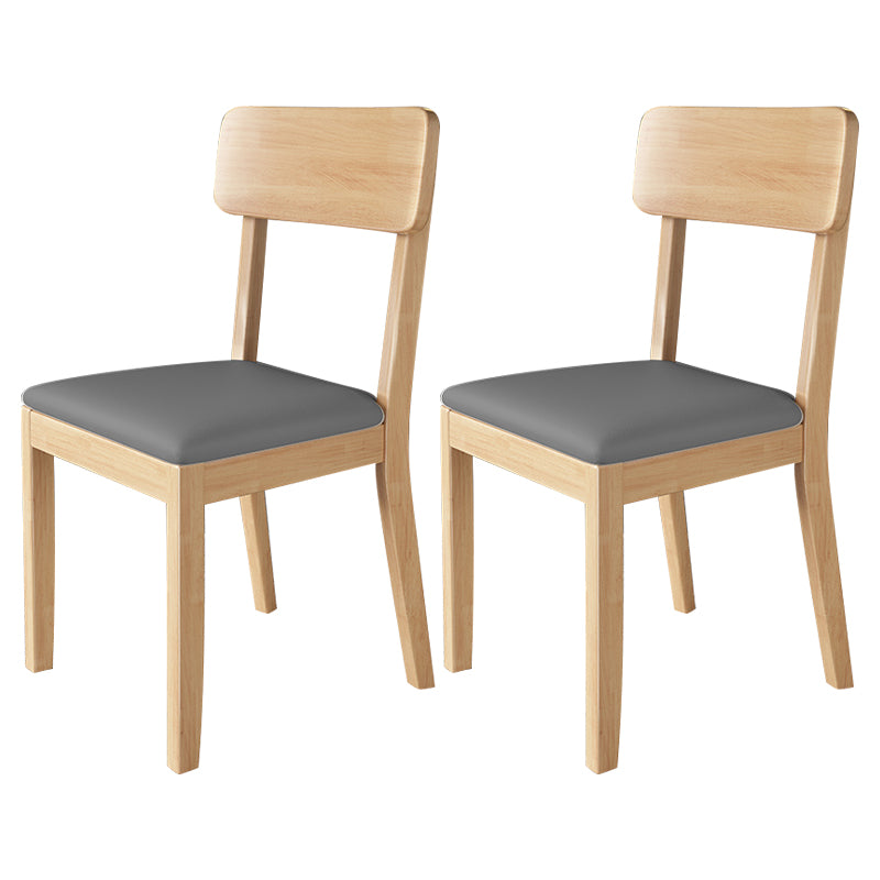Chaise de salle à manger carrée de cuisine moderne, chaise sans bras latérale à dossier ouvert