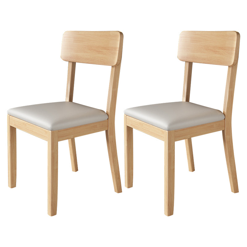 Chaise de salle à manger carrée de cuisine moderne, chaise sans bras latérale à dossier ouvert