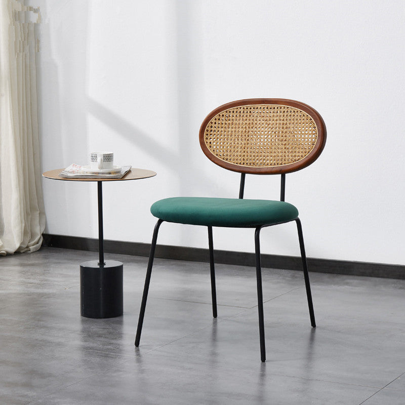 Nordic Style Armless Metal Dining Chairs Open Back Dining Side Chair for Home Use