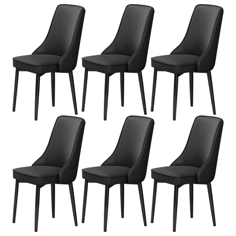 Scandinavian Style Metal Dining Chairs Dining Room Parsons Armless Chair