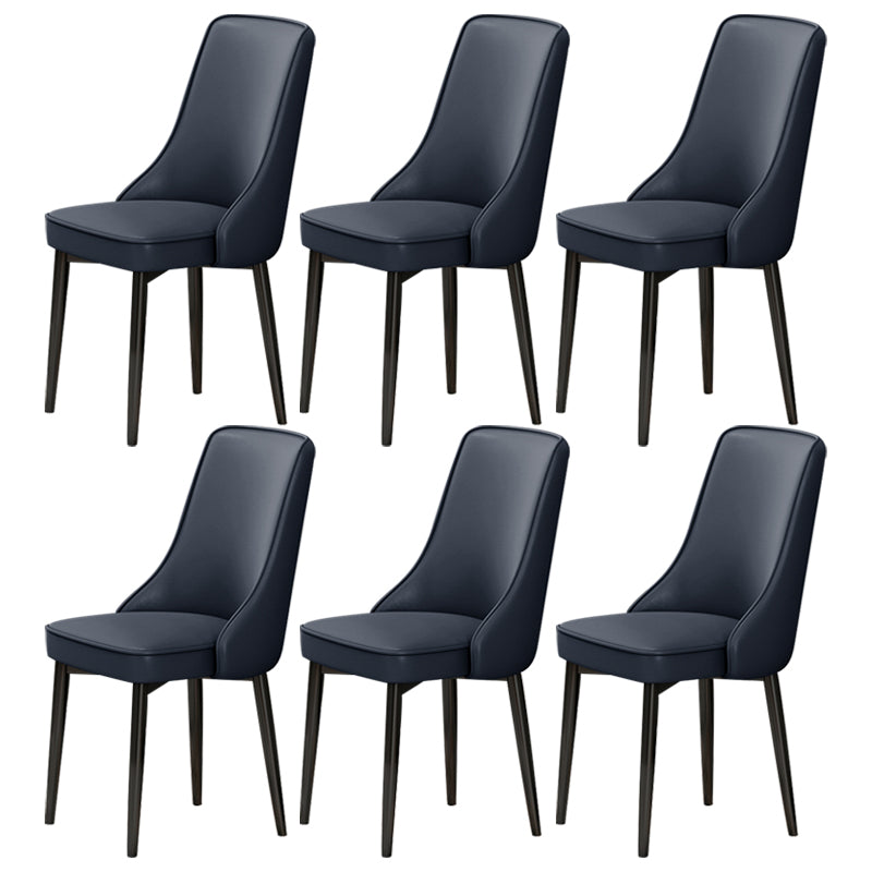 Scandinavian Style Metal Dining Chairs Dining Room Parsons Armless Chair
