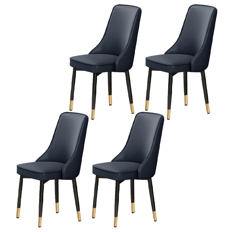 Scandinavian Style Metal Dining Chairs Dining Room Parsons Armless Chair
