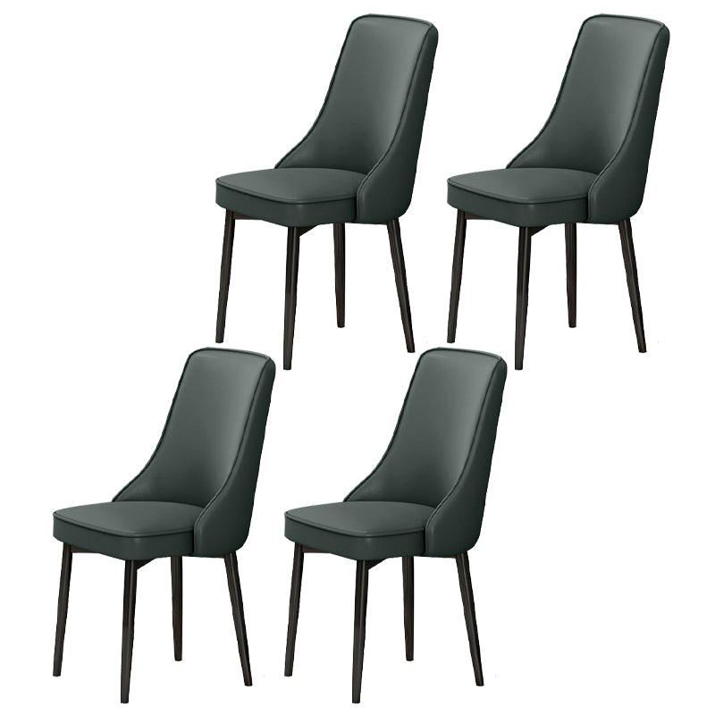 Scandinavian Style Metal Dining Chairs Dining Room Parsons Armless Chair