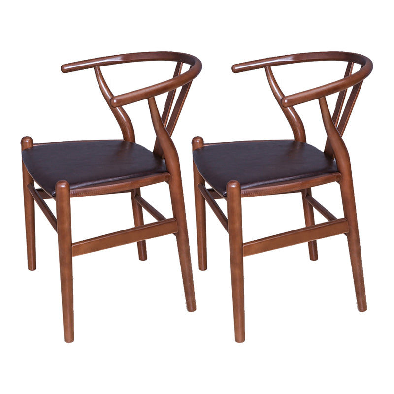 Silla auxiliar de cocina contemporánea de madera con cojín de color, sillón de comedor Wishbone
