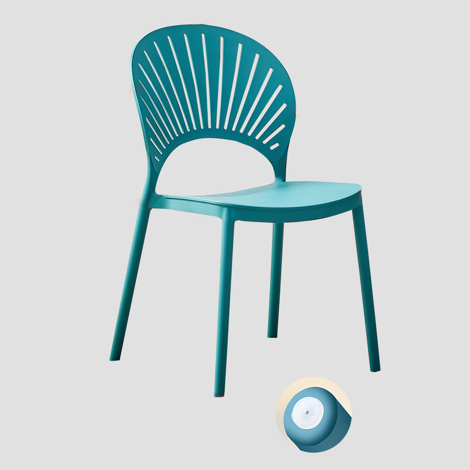 Plastic Modern Style Indoor-Outdoor Chair Open Back Dining Side Chairs