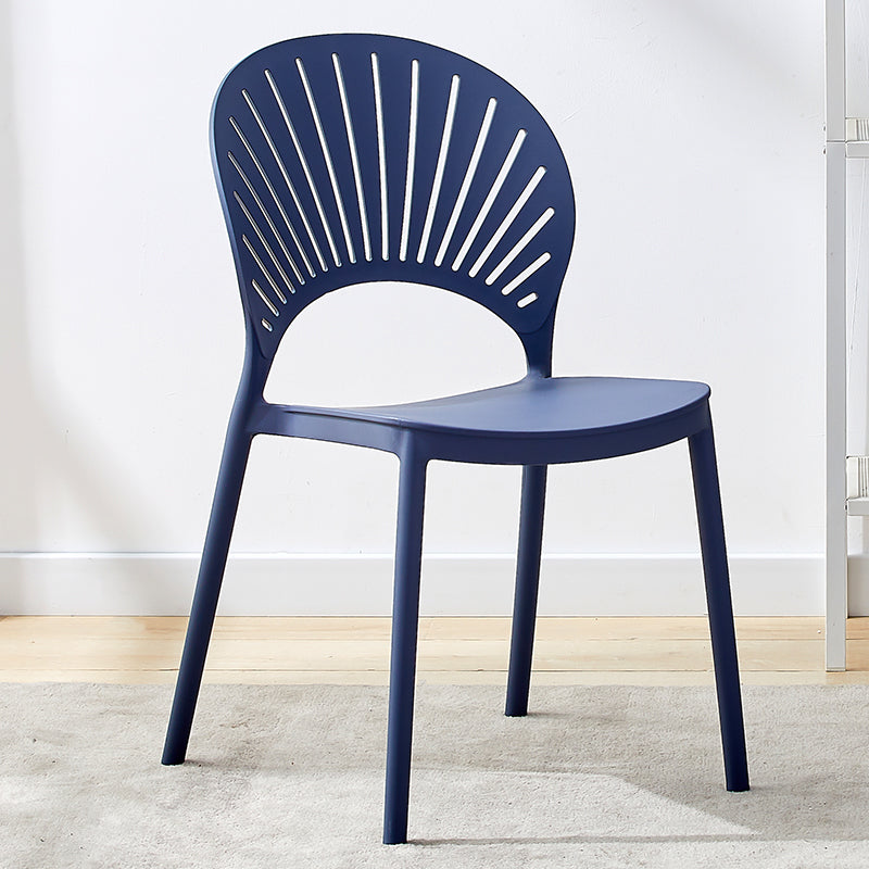 Plastic Modern Style Indoor-Outdoor Chair Open Back Dining Side Chairs