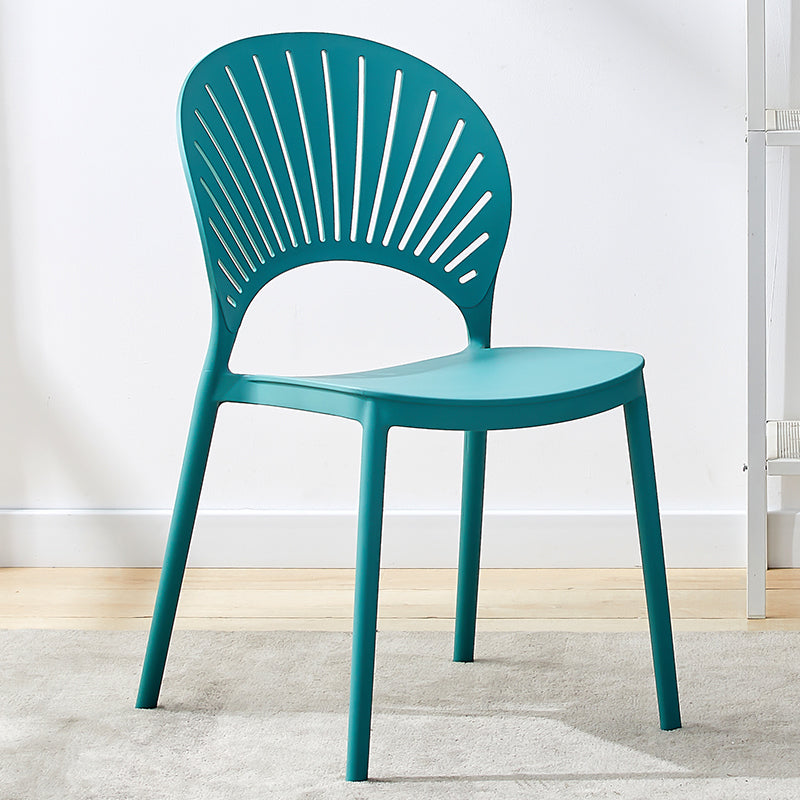 Plastic Modern Style Indoor-Outdoor Chair Open Back Dining Side Chairs