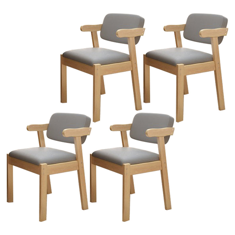 Fauteuil de salle à manger moderne en bois avec coussin de couleur, chaise d'appoint à dossier ouvert