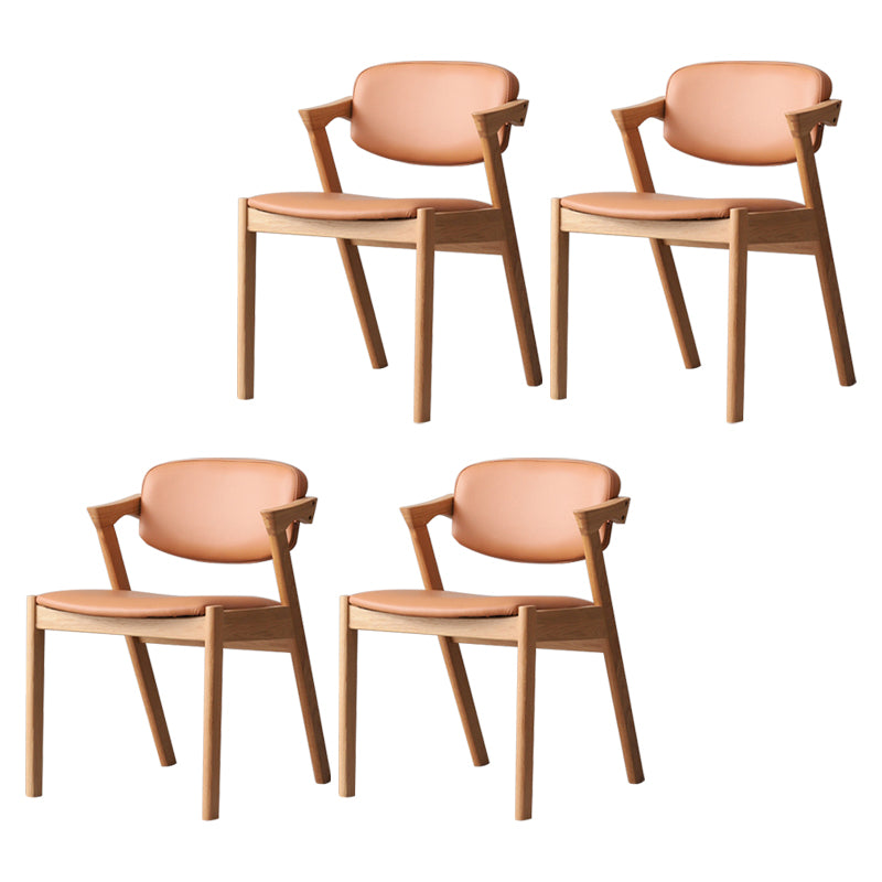 Silla de comedor de madera maciza de estilo moderno, silla de comedor con respaldo abierto para uso doméstico