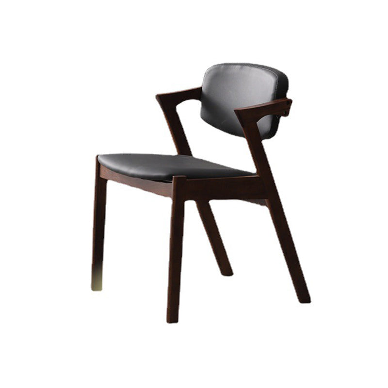 Silla de comedor de madera maciza de estilo moderno, silla de comedor con respaldo abierto para uso doméstico