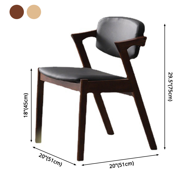 Silla de comedor de madera maciza de estilo moderno, silla de comedor con respaldo abierto para uso doméstico