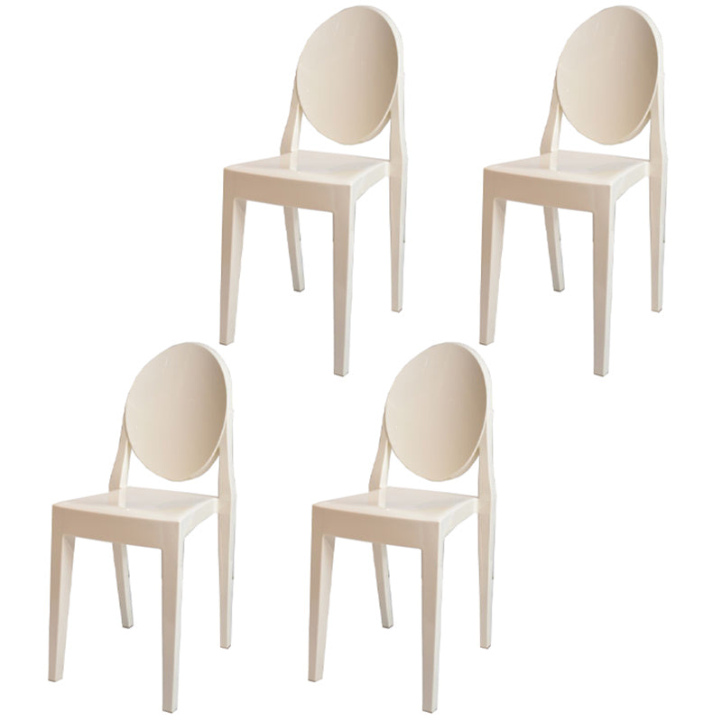Scandinavian Winehouse Plastic Side Chair Transparent Open Dining Chair (Set of 4)