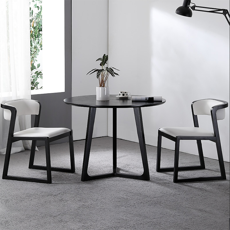 Chaises d'appoint rembourrées de style scandinave, chaise de salle à manger à dossier ouvert pour un usage domestique