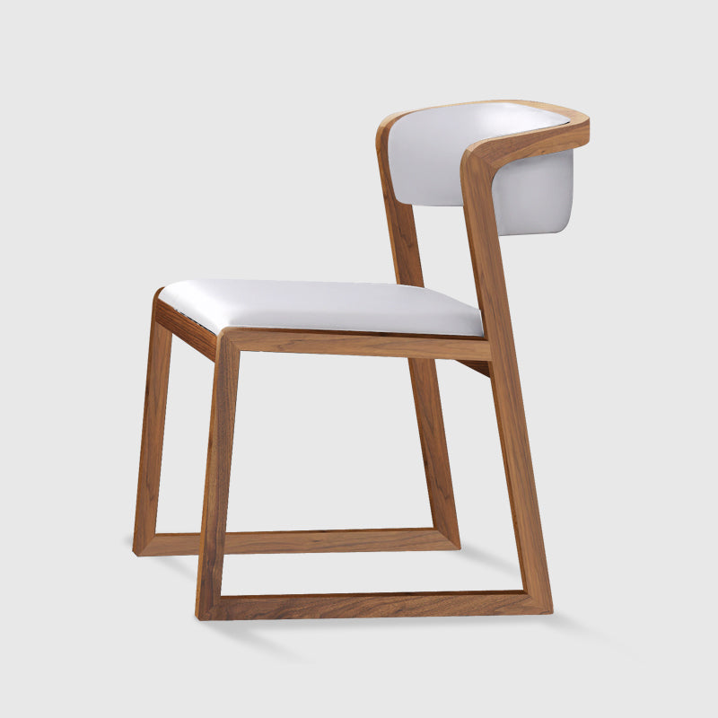 Chaises d'appoint rembourrées de style scandinave, chaise de salle à manger à dossier ouvert pour un usage domestique