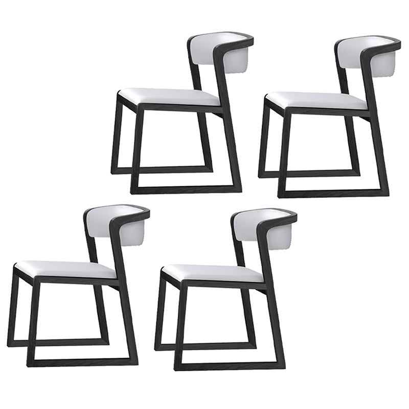 Chaises d'appoint rembourrées de style scandinave, chaise de salle à manger à dossier ouvert pour un usage domestique