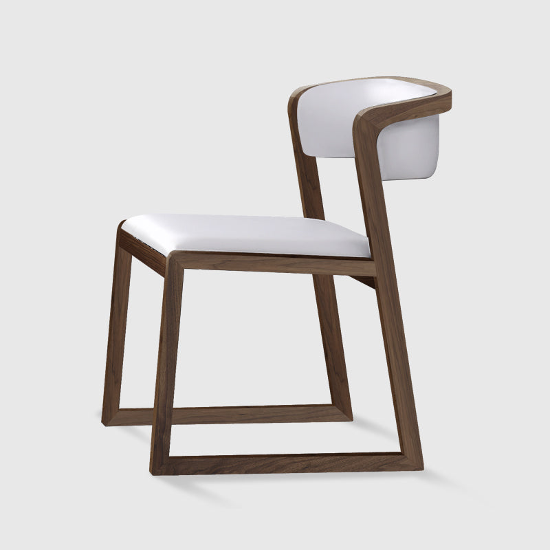 Chaises d'appoint rembourrées de style scandinave, chaise de salle à manger à dossier ouvert pour un usage domestique