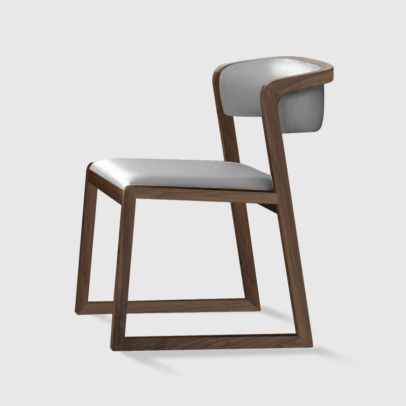 Chaises d'appoint rembourrées de style scandinave, chaise de salle à manger à dossier ouvert pour un usage domestique
