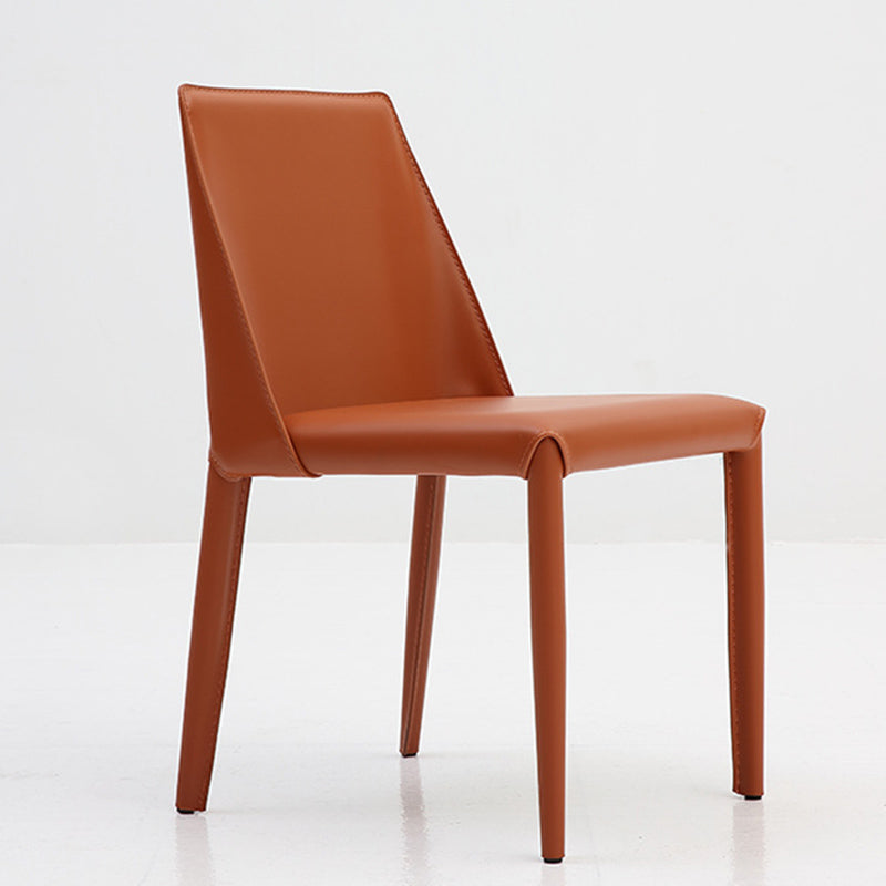 Chaise d'appoint industrielle pour la maison Chaise de salle à manger rembourrée en métal à dossier solide (Ensemble de 2)