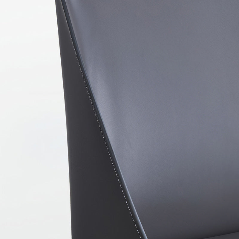 Chaise d'appoint industrielle pour la maison Chaise de salle à manger rembourrée en métal à dossier solide (Ensemble de 2)