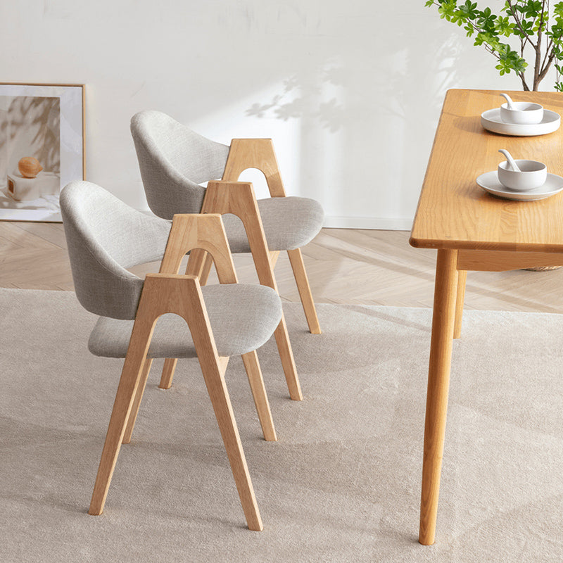 Silla de comedor abierta con acabado mate tapizada para tienda de té con leche escandinava