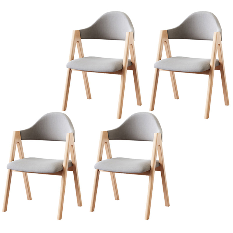 Silla de comedor abierta con acabado mate tapizada para tienda de té con leche escandinava