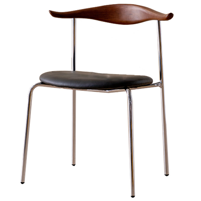 Chaises latérales rembourrées de style contemporain chaises de salle à manger sans corne de corne à la maison pour la maison