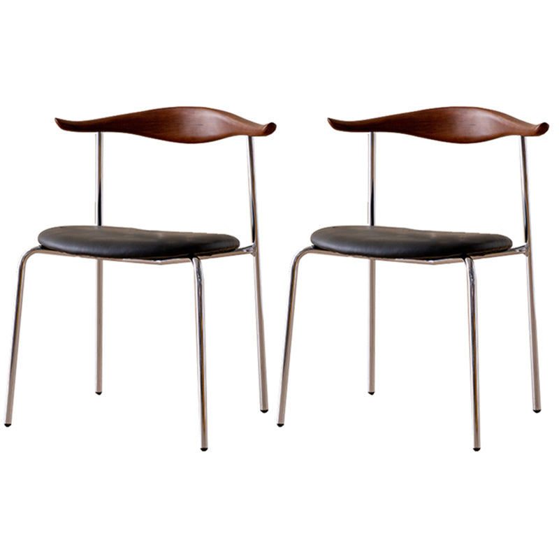 Chaises latérales rembourrées de style contemporain chaises de salle à manger sans corne de corne à la maison pour la maison