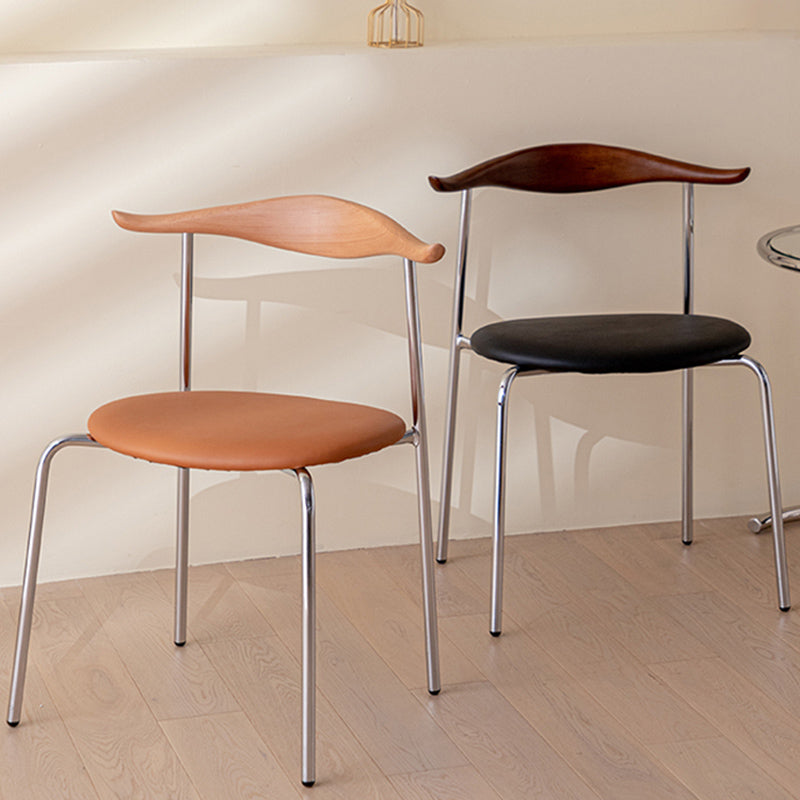 Chaises latérales rembourrées de style contemporain chaises de salle à manger sans corne de corne à la maison pour la maison