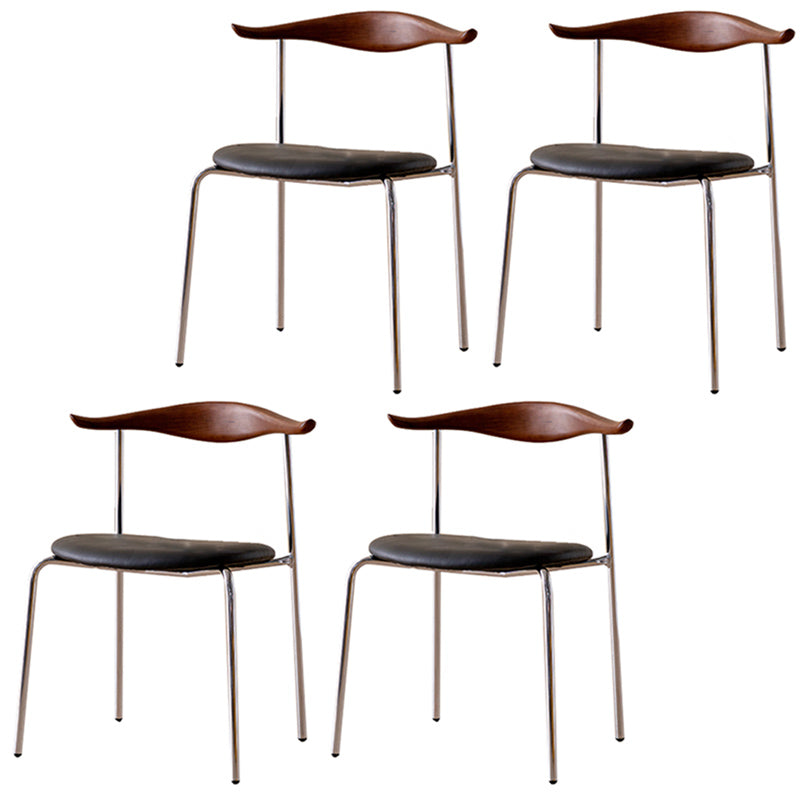 Chaises latérales rembourrées de style contemporain chaises de salle à manger sans corne de corne à la maison pour la maison