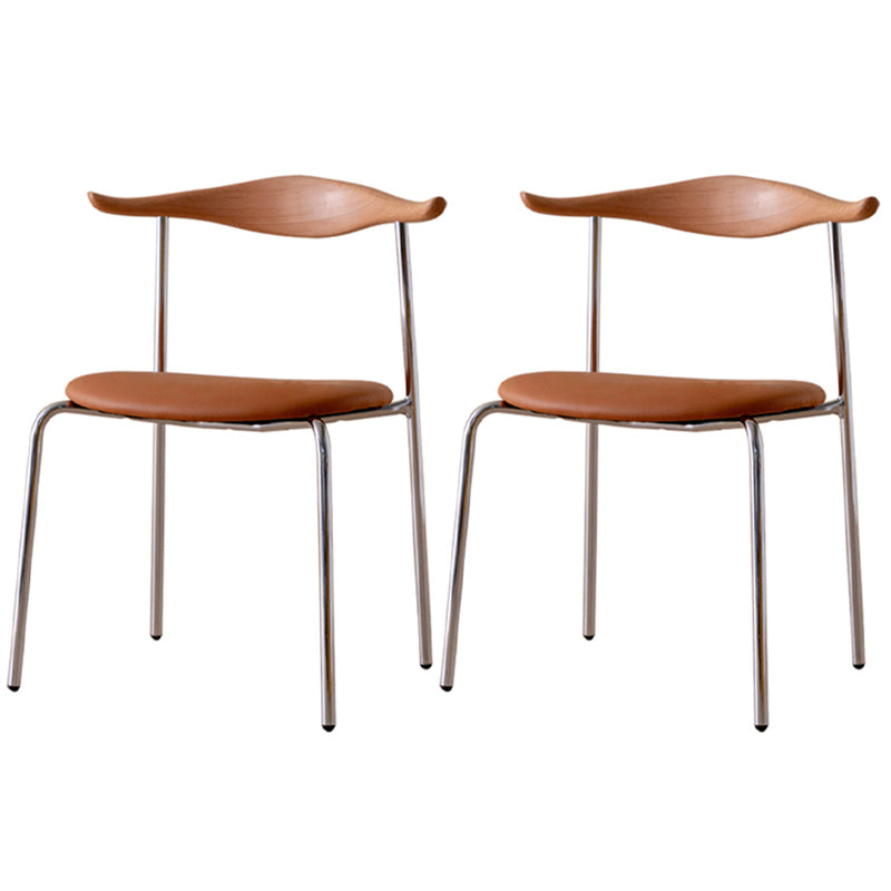 Chaises latérales rembourrées de style contemporain chaises de salle à manger sans corne de corne à la maison pour la maison