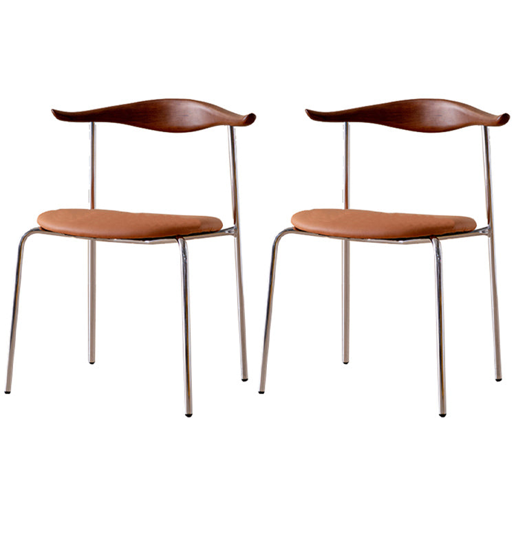 Chaises latérales rembourrées de style contemporain chaises de salle à manger sans corne de corne à la maison pour la maison