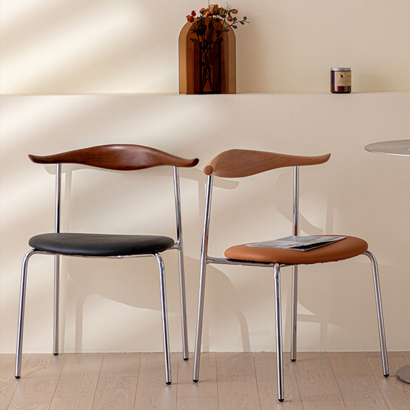Chaises latérales rembourrées de style contemporain chaises de salle à manger sans corne de corne à la maison pour la maison