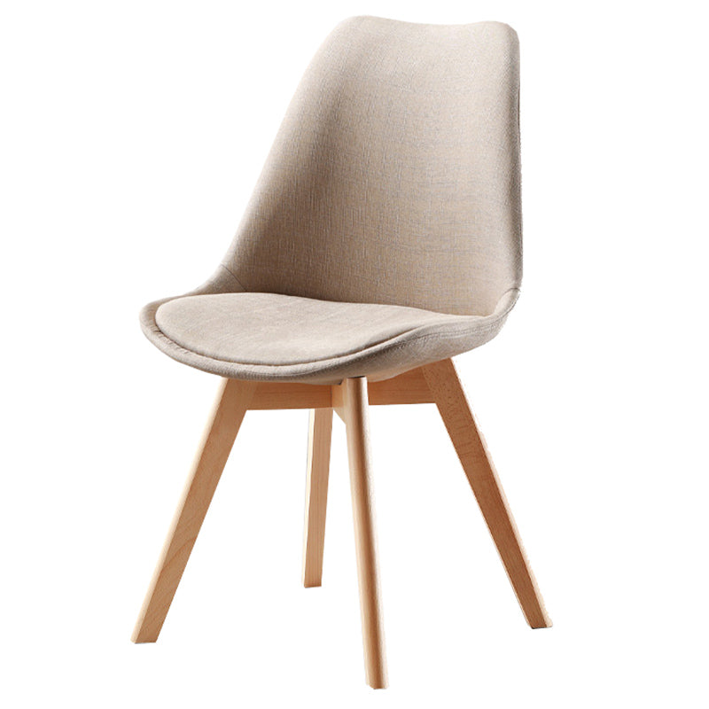 Upholstered Scandinavian Conference Room Side Chair Matte Finish Parsons Dining Chair
