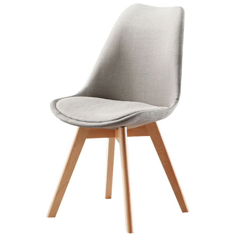 Upholstered Scandinavian Conference Room Side Chair Matte Finish Parsons Dining Chair