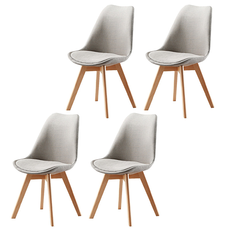 Upholstered Scandinavian Conference Room Side Chair Matte Finish Parsons Dining Chair