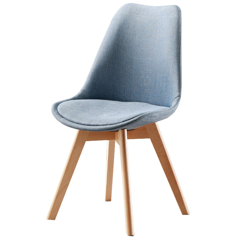 Upholstered Scandinavian Conference Room Side Chair Matte Finish Parsons Dining Chair