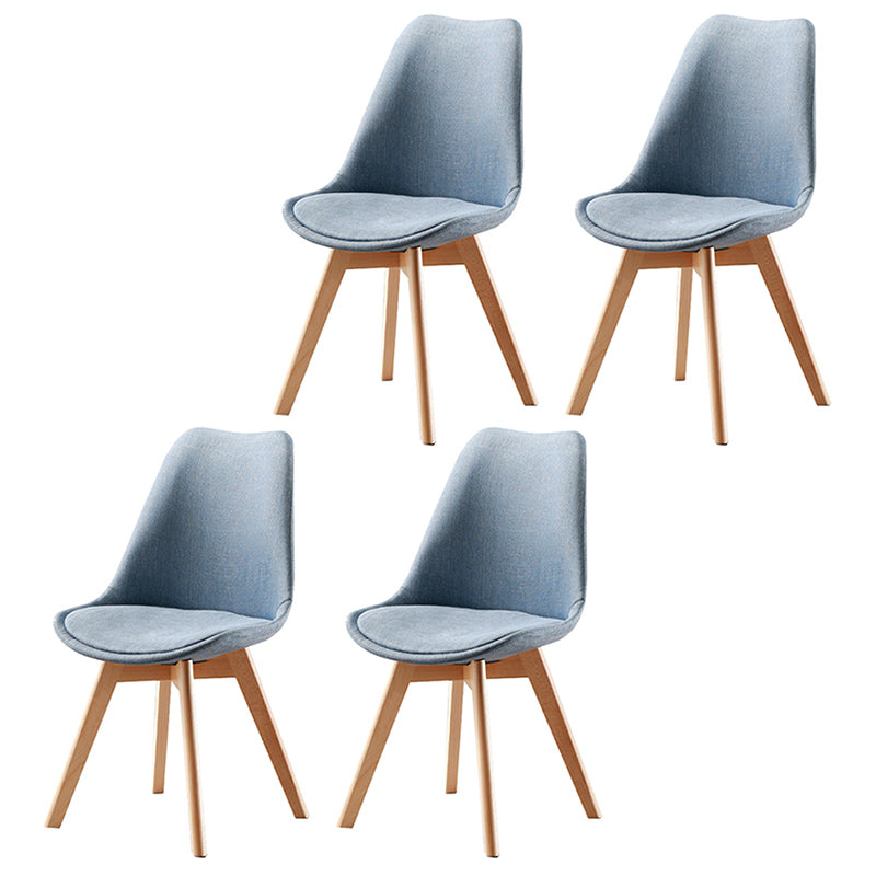 Upholstered Scandinavian Conference Room Side Chair Matte Finish Parsons Dining Chair