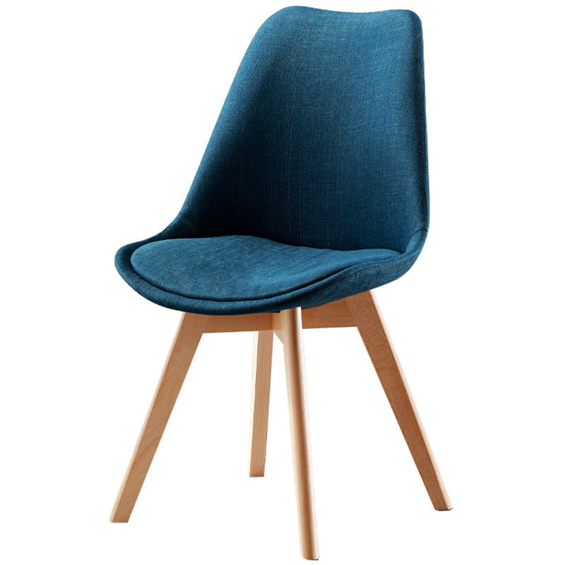 Upholstered Scandinavian Conference Room Side Chair Matte Finish Parsons Dining Chair