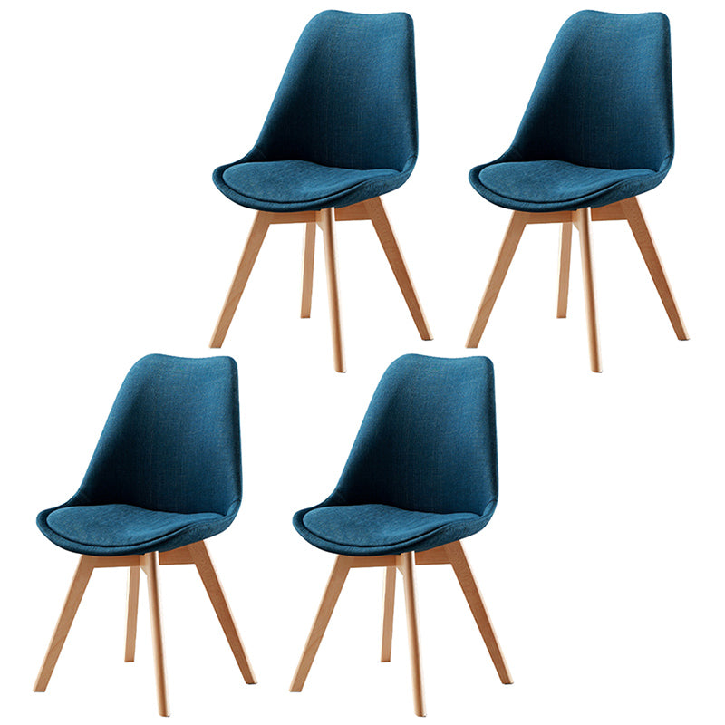 Upholstered Scandinavian Conference Room Side Chair Matte Finish Parsons Dining Chair