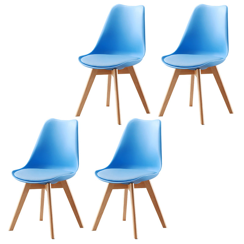 Upholstered Scandinavian Conference Room Side Chair Matte Finish Parsons Dining Chair