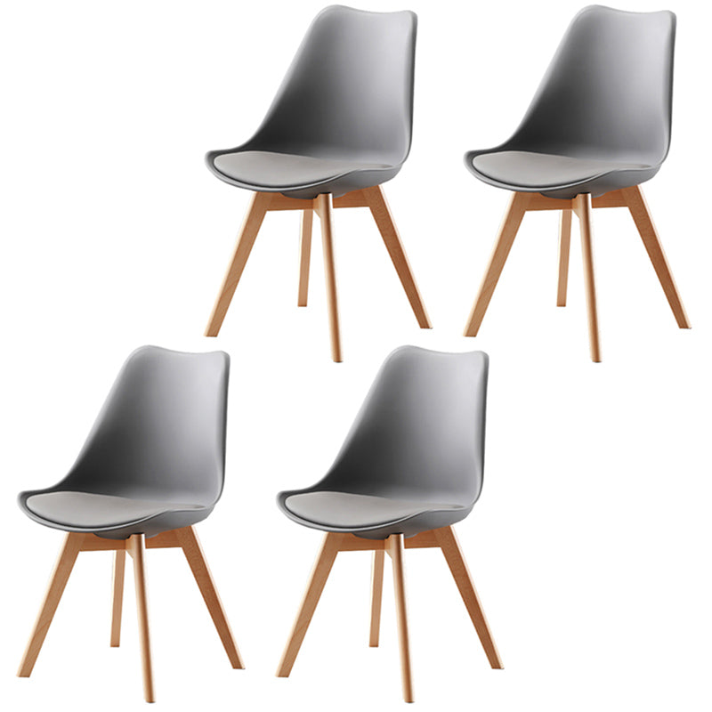 Upholstered Scandinavian Conference Room Side Chair Matte Finish Parsons Dining Chair