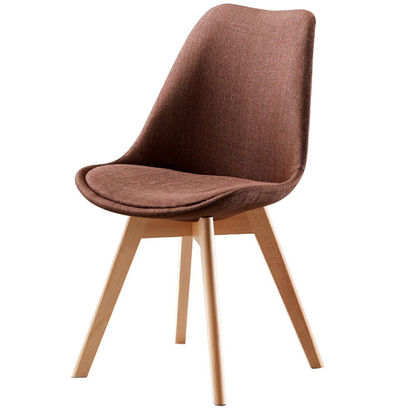 Upholstered Scandinavian Conference Room Side Chair Matte Finish Parsons Dining Chair