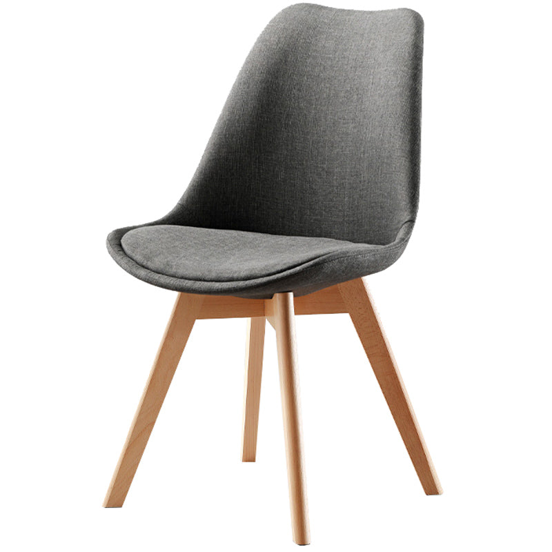 Upholstered Scandinavian Conference Room Side Chair Matte Finish Parsons Dining Chair