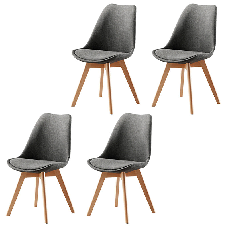 Upholstered Scandinavian Conference Room Side Chair Matte Finish Parsons Dining Chair