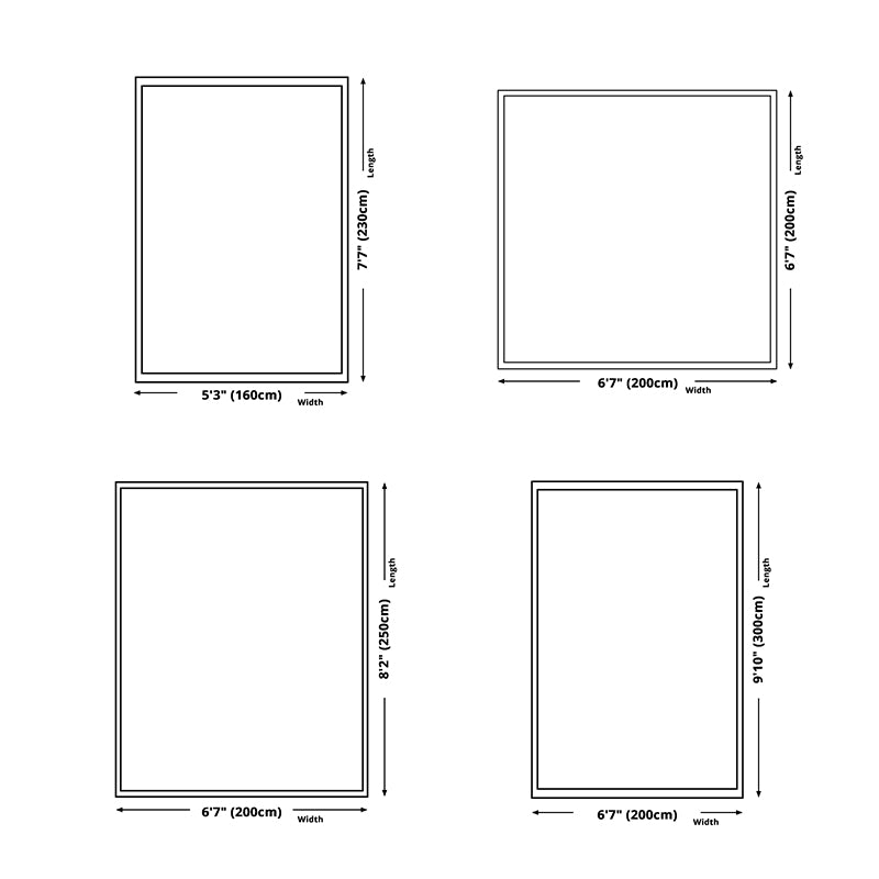 Apricot Simple Rug Polyester Pure Color Rug Non-Slip Backing Rug for Living Room