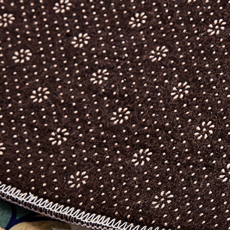 Vintage Blue Area Teppich Blumenmuster Polyester Fläche Teppich nicht rutscher Backing Teppich für Wohnkultur