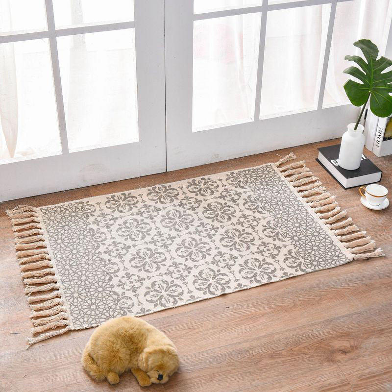 Green Modern Carpet Cotton Panda Carpet Non-Slip Backing Carpet for Living Room