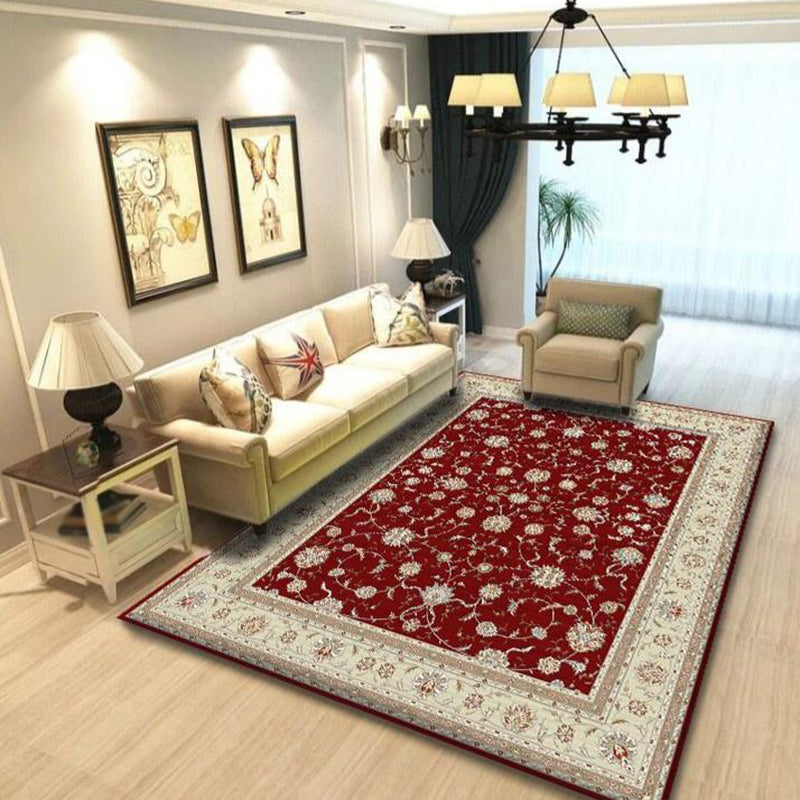 Traditioneller Medaillon-gedruckter Teppich Polyester Innenteppich nicht rutschfest