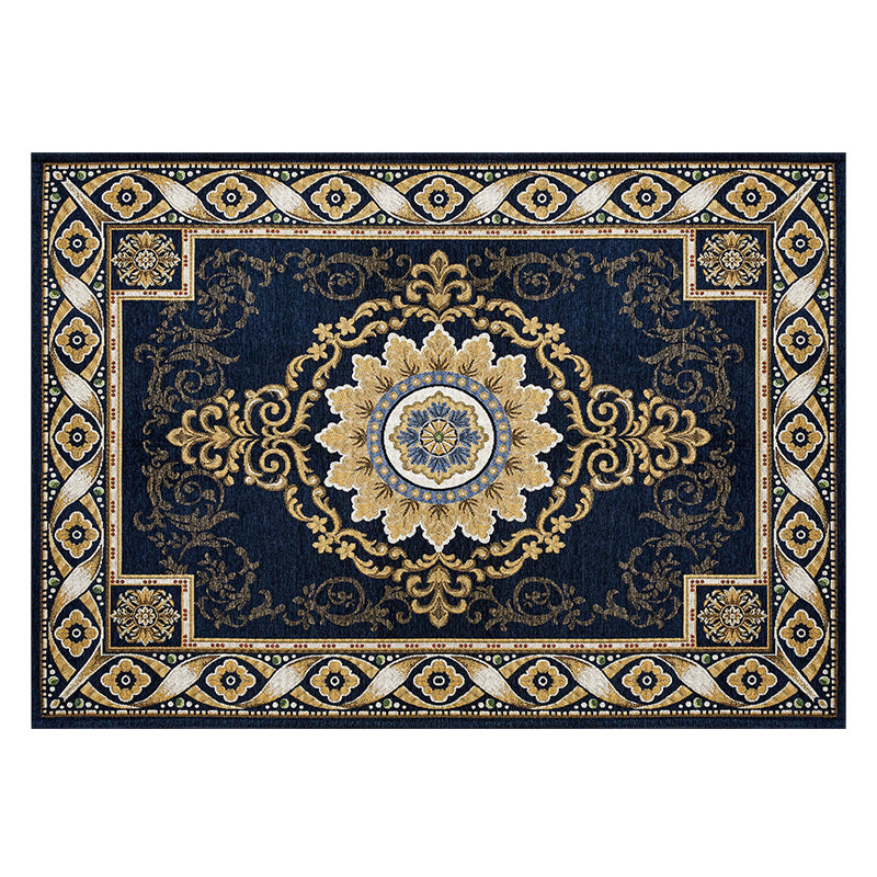Marine Wohnzimmer Teppich Europäischer Stil Polyester Fläche Teppich Anti-Rutsch-Backing Teppich