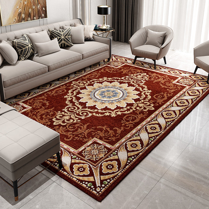 Marine Wohnzimmer Teppich Europäischer Stil Polyester Fläche Teppich Anti-Rutsch-Backing Teppich